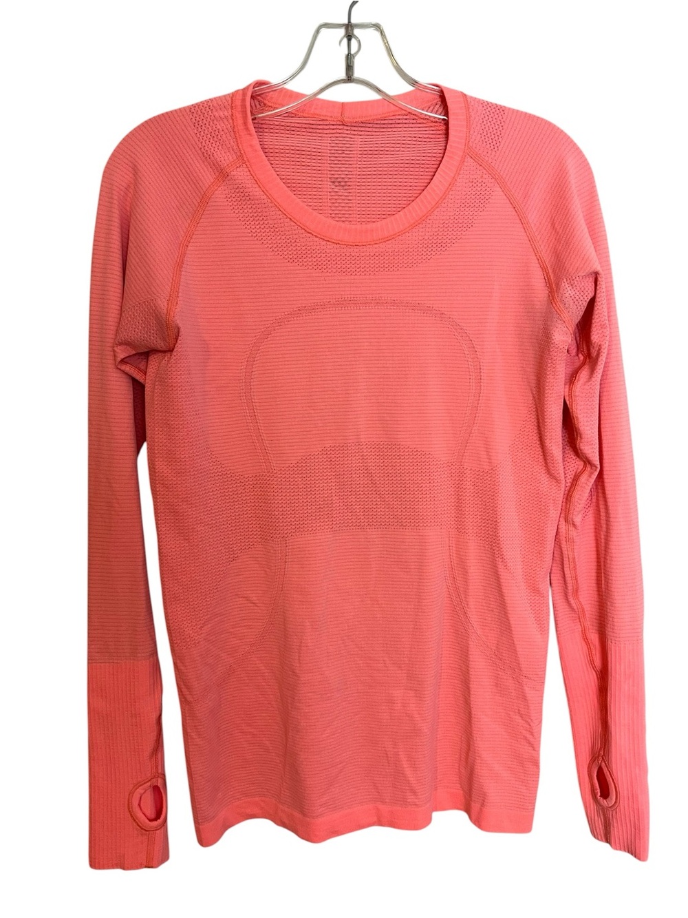 Lululemon Swiftly Tech Long Sleeve Shirt Coral Pink 6 Running Yoga Thumbholes
